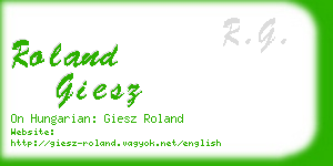 roland giesz business card